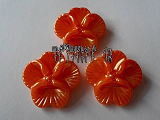  Akrylová květinka 26mm oranžová