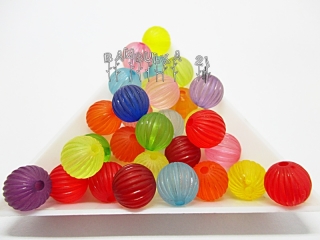  Akrylové kuličky cca 9,5mm, matné balonky, mix barev - balení cca 10ks