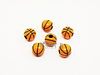 Akrylové kuličky cca 10mm - basketbalový míč, 1ks
