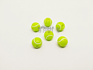 Akrylové kuličky cca 10mm - tenisový míč zelený, 1ks