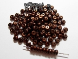 Skleněné voskované perličky "donutky" 5mm x 3mm  : Balení  20ks