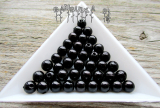 Akrylové perličky 6mm,  barva černá - balení 40ks