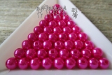 Akrylové perličky 6mm, barva tmavě růžová - balení 40ks 