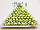 Akrylové perličky 6mm, světlunce zelená, balení 40ks 