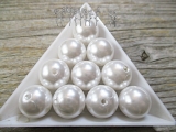  Akrylové perličky 14mm Barva: bílá "voskovaná" - 1ks