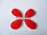 Akrylový kamínek cca 18x10mm, barva NEON červená