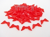  Akrylové křidýlka jahodově - červená, cca 20x9.5x3.5mm - 1ks