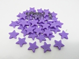 Akrylové hvězdičky cca 18x5mm, barva fialová - 1ks