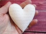 Sádrové srdce č.3. cca 8cm (ZÁSILKOVNA, nebo BALÍKOVNA)