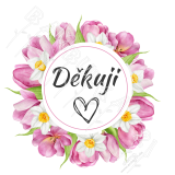Děkuji 3. samolepky arch A4 : 24ks cca 4cm