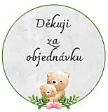 Děkuji za objednávku 1. samolepky arch A4 : 24ks cca 4cm