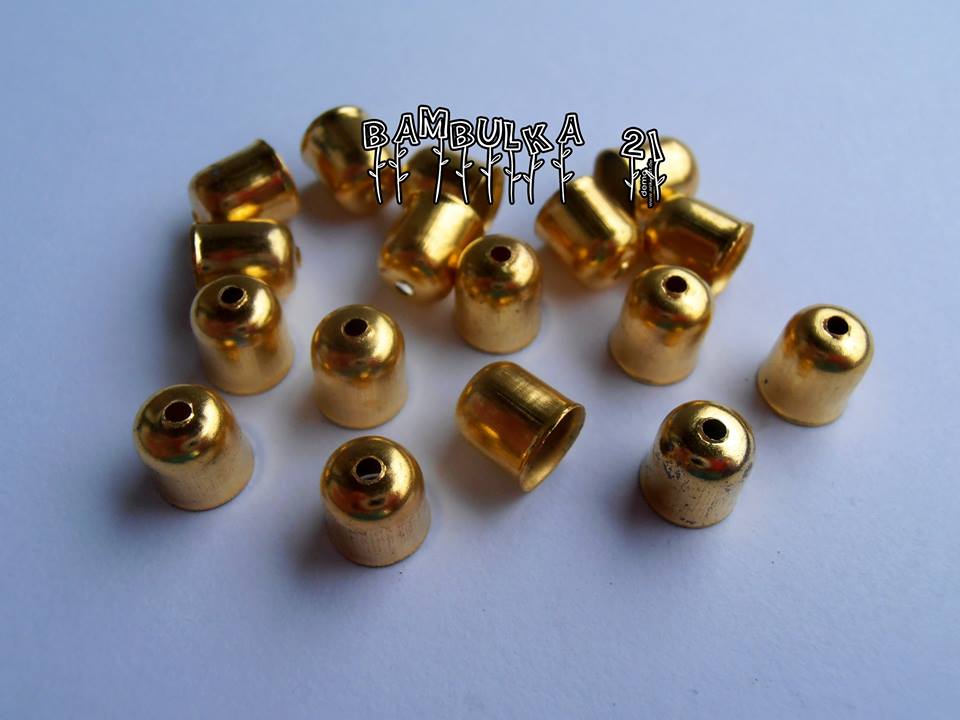 Kaplík kovový  8mm x 7mm, barva zlatá