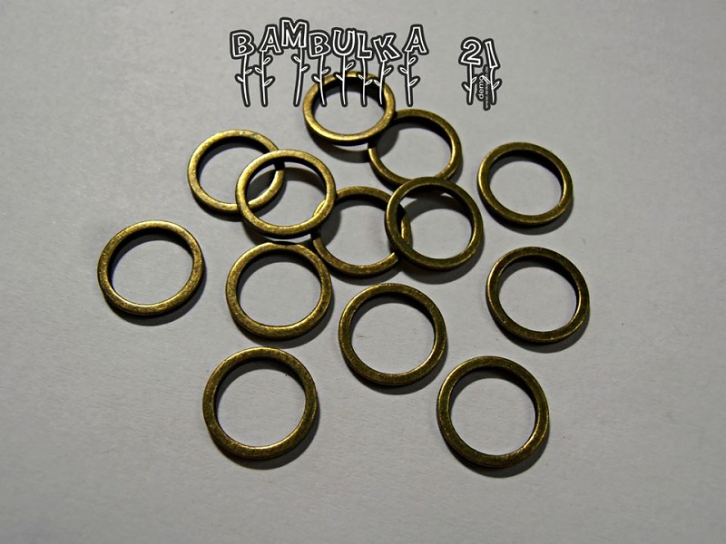 Kovové kroužky 12mm, barva bronzová - 1ks