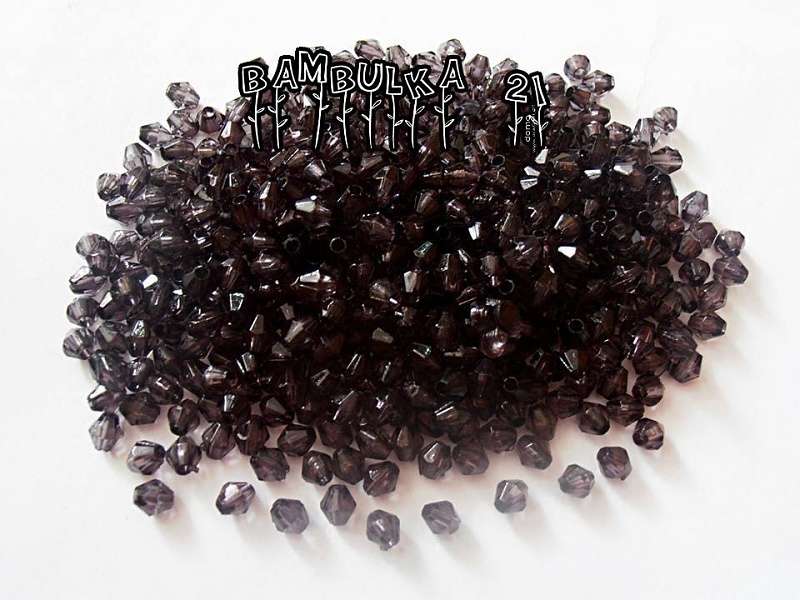 Akrylové sluníčka 4mm x 4mm - šedé, nebo průsvitné černé :-)