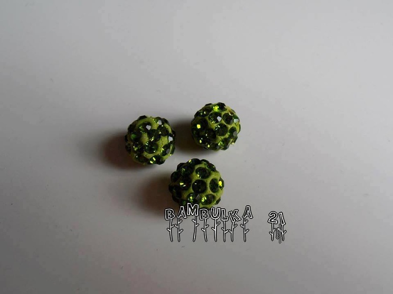 Disco Ball kuličky 10mm žabičkově zelené