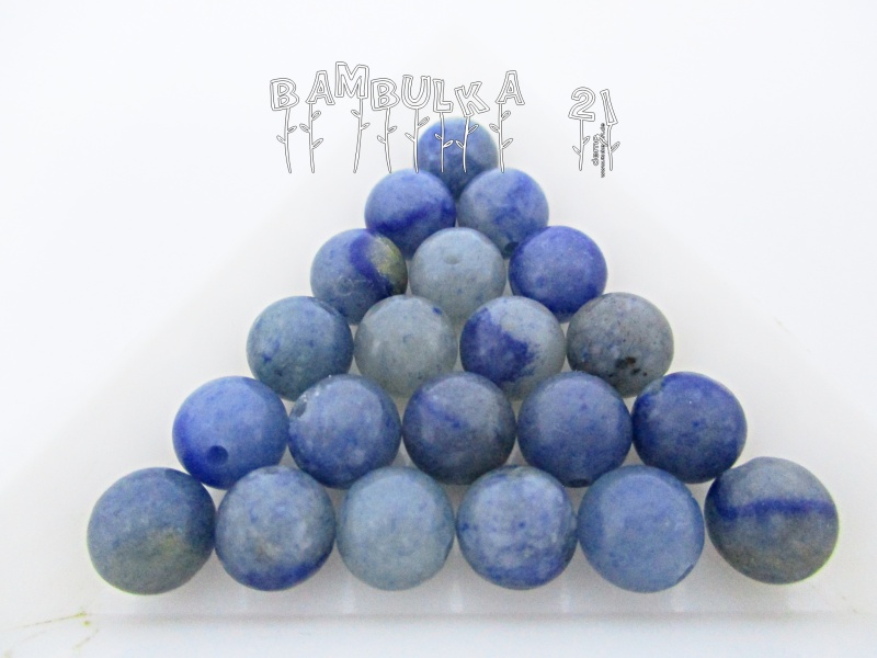 Avanturin Modrý přírodní polodrahokam - Korálky z minerálů - cca 8mm