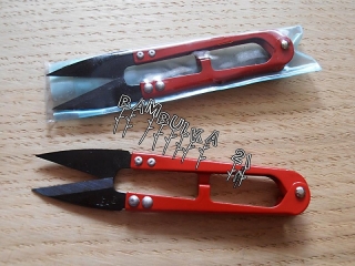 Nerezové nůžky cvakačky v pouzdře 106x23x8mm, různé barvy, 1ks