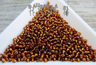 TOHO round 11/0 Silver-Lined Smoky Topaz, 8g