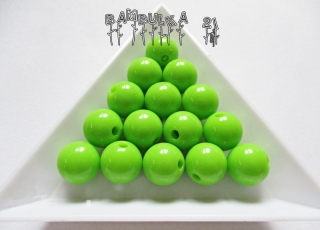 Akrylové kuličky 10mm - barva sv. zelená - 1ks