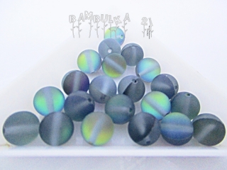 Měsíční kámen - Opalit- matný šedý syntetic polodrahokam- Korálky z minerálů 8mm