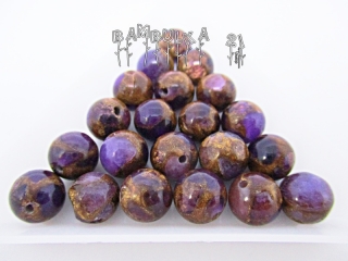 Jaspis Cloisonne Purple - Korálky z minerálů - cca 8mm
