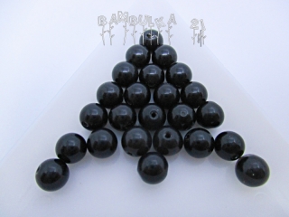 Černý obsidian - Korálky z minerálů - cca 6mm