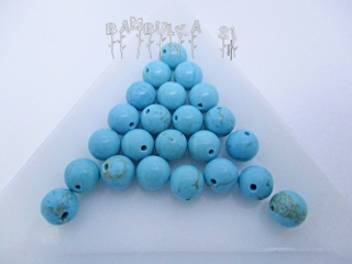 Tyrkys Modrý polodrahokam - Korálky z minerálů - cca 6mm