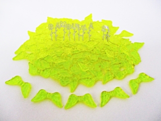  Akrylové křidýlka citronově žlutá, cca 20x9.5x3.5mm - 1ks