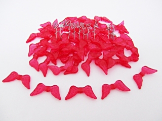 Akrylové křidýlka růžovo - červená, cca 20x9.5x3.5mm - 1ks