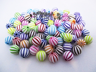  Akrylové kuličky - balónky - cca 8,5mm - mix barev - balení cca 20ks