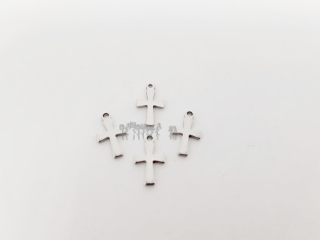 Přívěsek mini křížek z chirurgické oceli 12x0,7mm,, 1ks